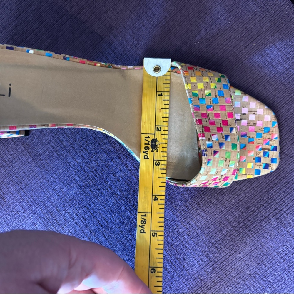 Vaneli‎ Women's Multicolor Heeled Sandals 3.5” Block Heal Cork Finish Size 10W - Picture 10 of 11